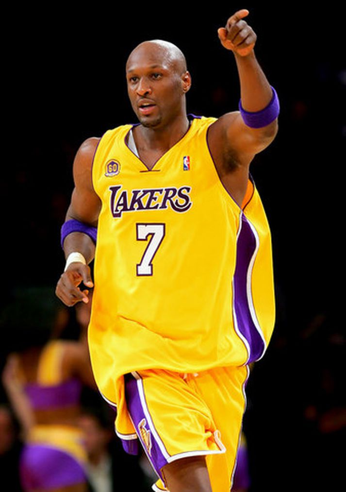 Lamar Odom átti góðan leik fyrir Lakers í nótt.