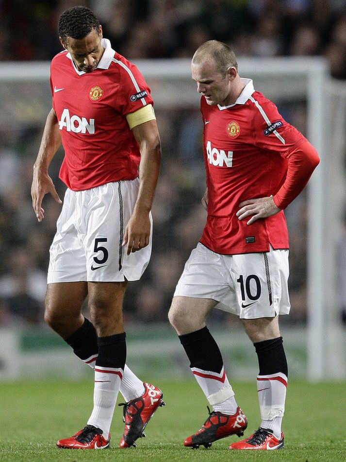 Wayne Rooney og Rio Ferdinand.