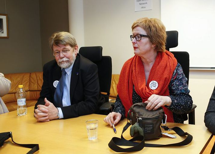 Páll Halldórsson, formaður samninganefndar BHM, og Þórunn Sveinbjarnardóttir, formaður samtakanna. 