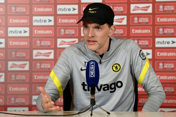 Chelsea Training and Press Conference COBHAM, ENGLAND - MARCH 01: Thomas Tuchel of Chelsea during a press conference at Chelsea Training Ground on March 01, 2022 in Cobham, England. (Photo by Darren Walsh/Chelsea FC via Getty Images)