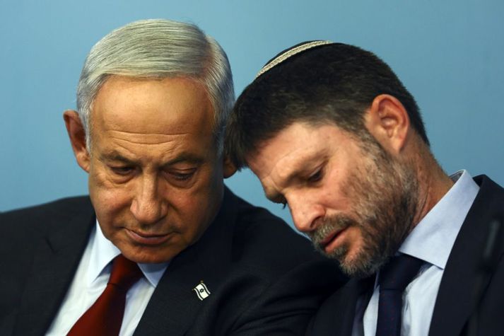 Netanyahu og Smotrich ráða ráðum sínum.