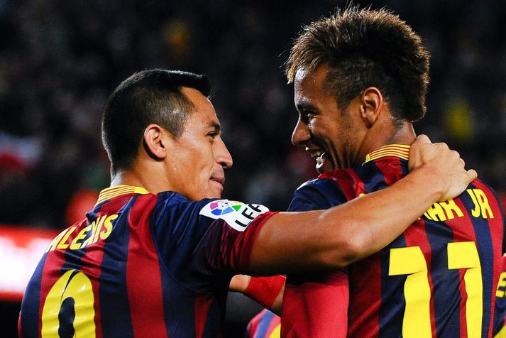 Alexis Sanchez og  Neymar.