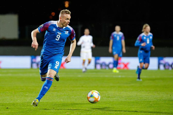 Kolbeinn Sigþórsson í landsleik Íslands gegn Andorra árið 2019.