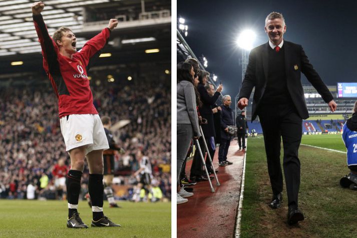 Ole Gunnar Solskjær 2002 og 2019.