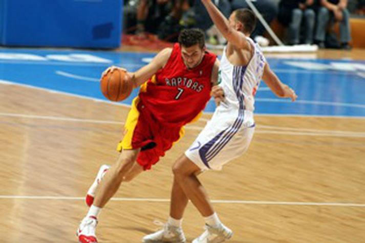 Andrea Bargnani skoraði 23 stig fyrir Toronto í tapinu gegn Real Madrid