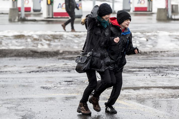 Það verður vart við slyddu á næstu dögum.