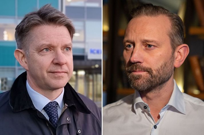 Bogi Nils Bogason, forstjóri Icelandair, og Einar Þorsteinsson, borgarstjóri Reykjavíkur.