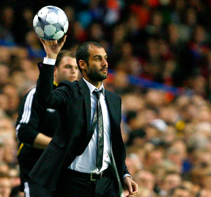 Guardiola á hliðarlínunni í kvöld.