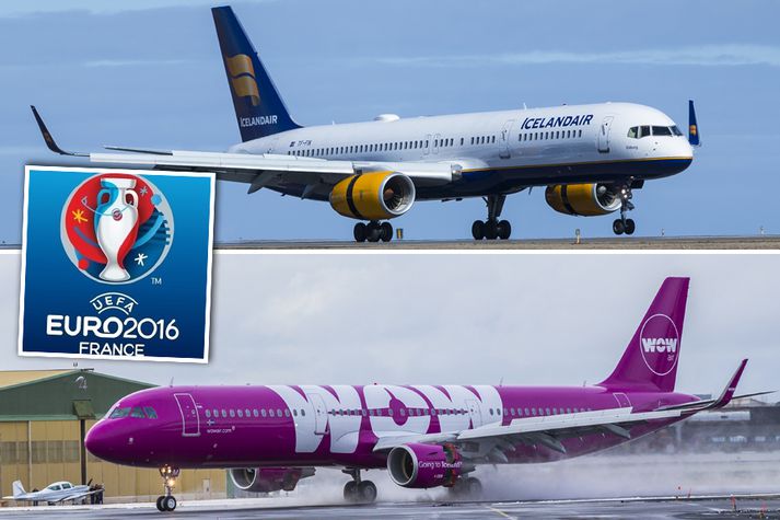 Flugfélögin Icelandair og WOW air fljúga bæði til Frakklands.