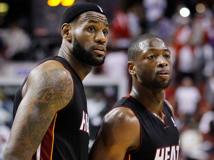 Dwyane Wade og LeBron James.