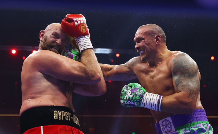 Oleksandr Usyk hitti miklu fleiri höggum heldur en Tyson Fury og þar á meðal þessu.