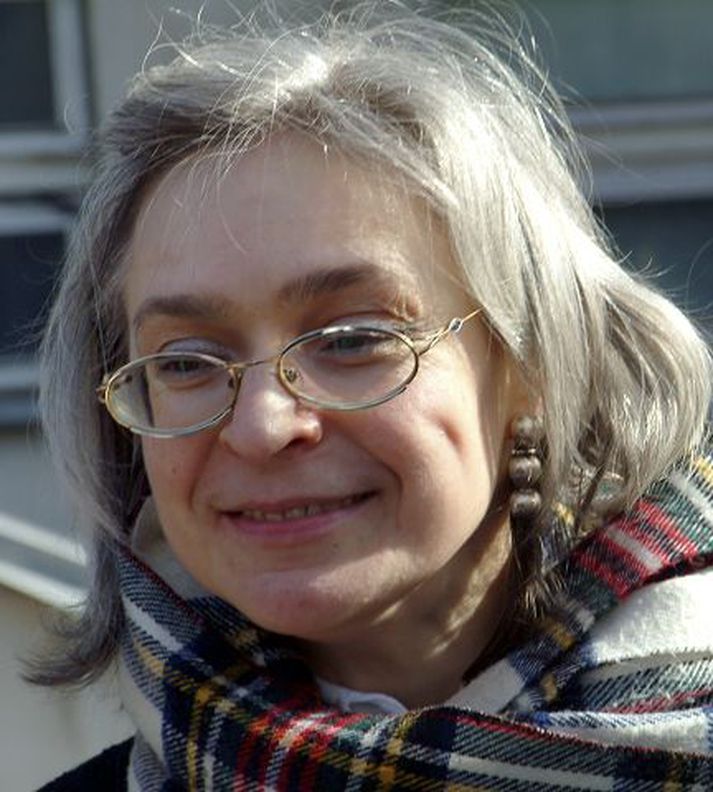 Anna politkovskaja var þekkt fyrir harða gagnrýni sína á aðgerðir stjórnar Pútíns Rússlandsforseta.