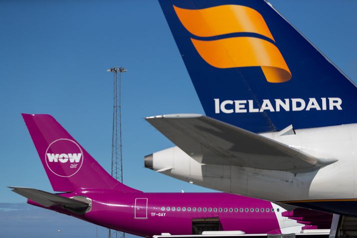 Icelandair og Wow air fengu flestar losunarheimildir í fyrra. Wow air gerði ekki upp heimildir sínar vegna gjaldþrots félagsins í lok mars.
