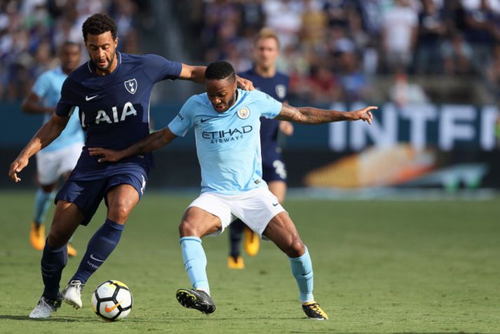 Raheem Sterling skoraði á lokamínútunum og tryggði City sigurinn.