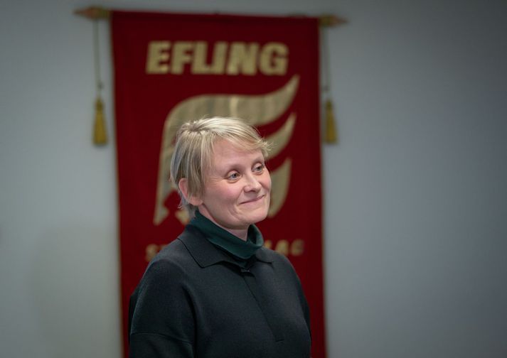 Sólveig Anna var fyrst kjörin formaður Eflingar árið 2018. 