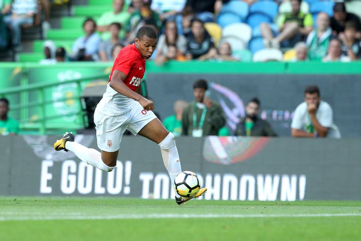 Kylian Mbappe í leik með Monaco.