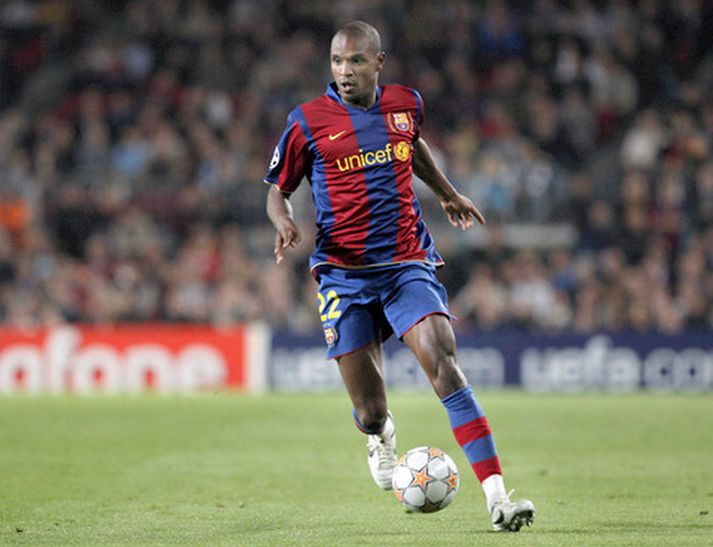 Eric Abidal í leik með Barcelona.