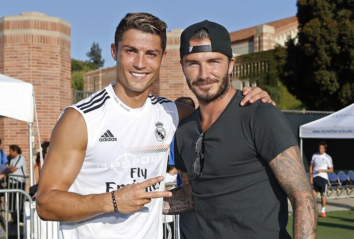 Ronaldo og Beckham á góðri stundu.