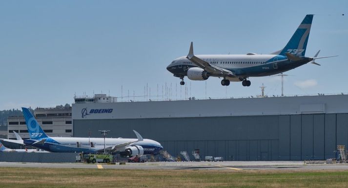 Frá tilraunaflugi Boeing 737-Max vélar í Seattle fyrr í sumar.