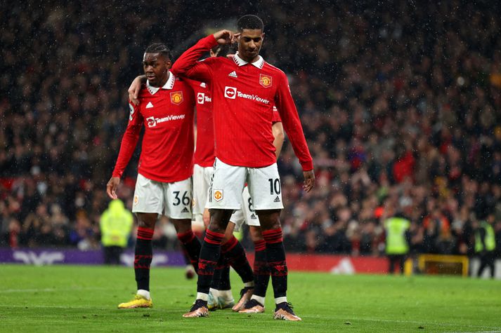 Marcus Rashford skoraði þriðja mark United í kvöld.