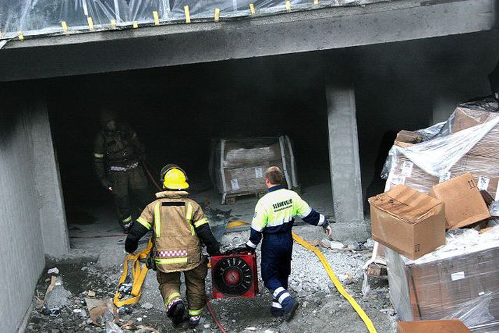 Eldur í Frauðplasti Slökkviliðinu gekk greiðlega að slökkva eld sem kviknaði í nýbyggingu í Kópavogi. 