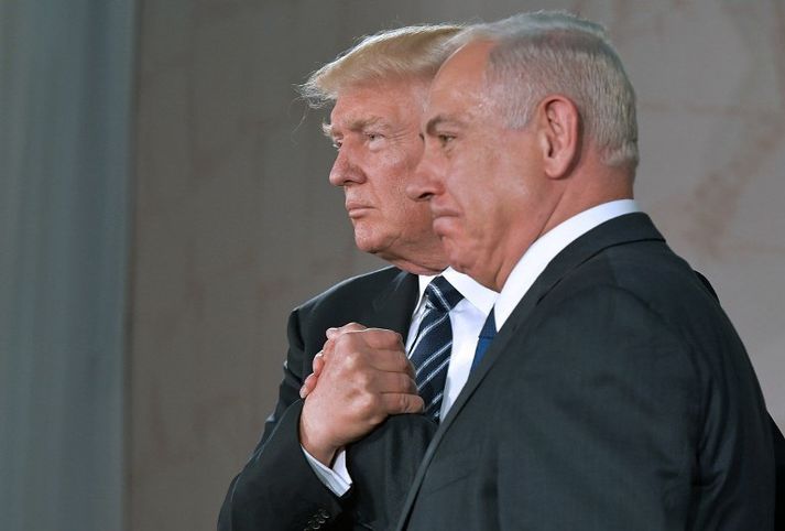 Donald Trump og Benjamín Netanyahu á dögunum.