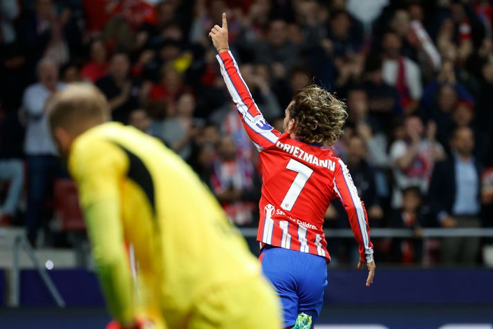 Antoine Griezmann reyndist hetja heimaliðsins í kvöld.