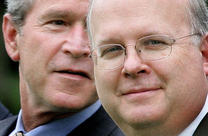 Bush og Rove Rove þykir hafa lagt drögin að kosningasigri Bush 2004.