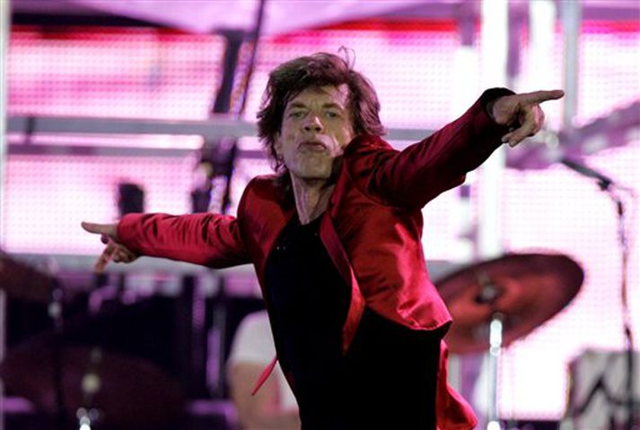 Mick Jagger á tónleikum í Buenos Aires í fyrradag.