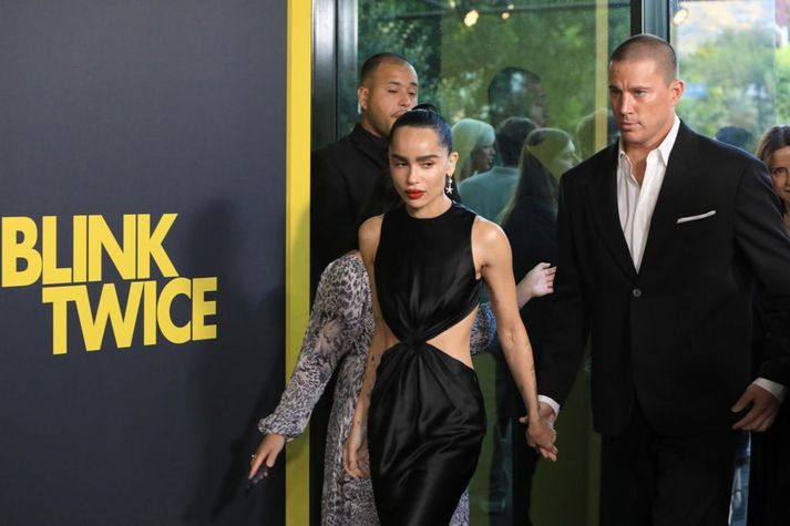 Zoë Kravitz og Channing Tatum mæta á frumsýningu myndarinnar Blink Twice í ágúst síðastliðinn.