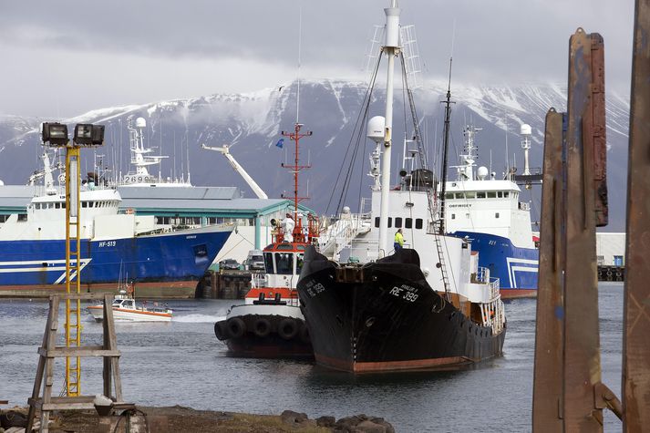 Hvalur 9 í Reykjavíkurhöfn fyrir nokkrum árum.