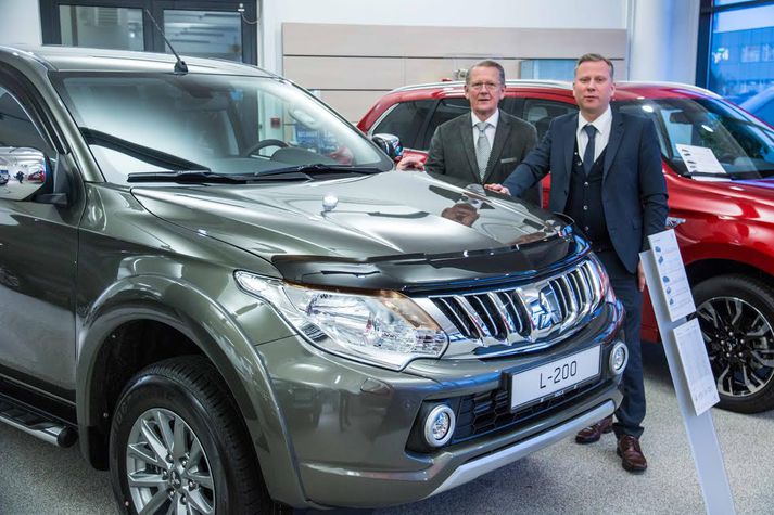 Mitsubishi L200 pallbíllinn var sýndur.