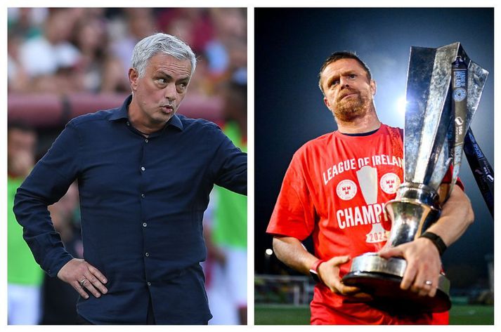 José Mourinho og Damien Duff halda enn sambandi rúmum tveimur áratugum eftir að leiðir þeirra skildust hjá Chelsea.