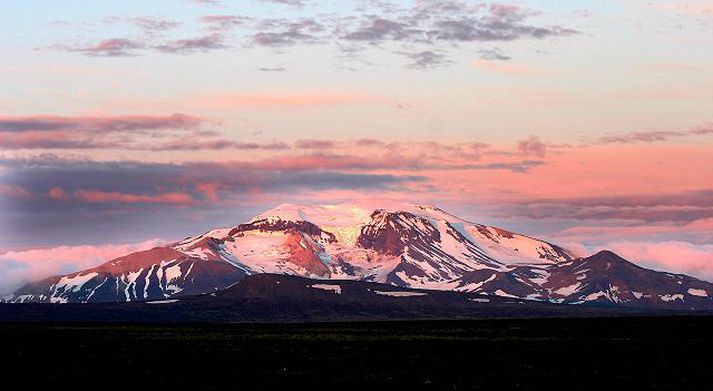 Snæfell gengið kvöldsólin á öræfum