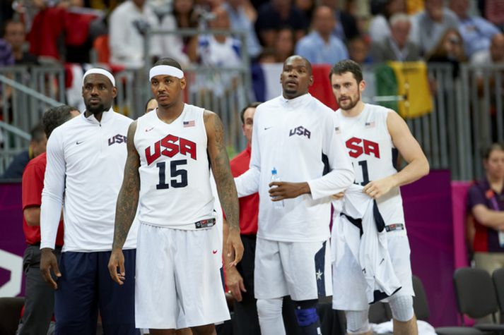 LeBron James, Carmelo Anthony, Kevin Durant, Kevin Lowe.