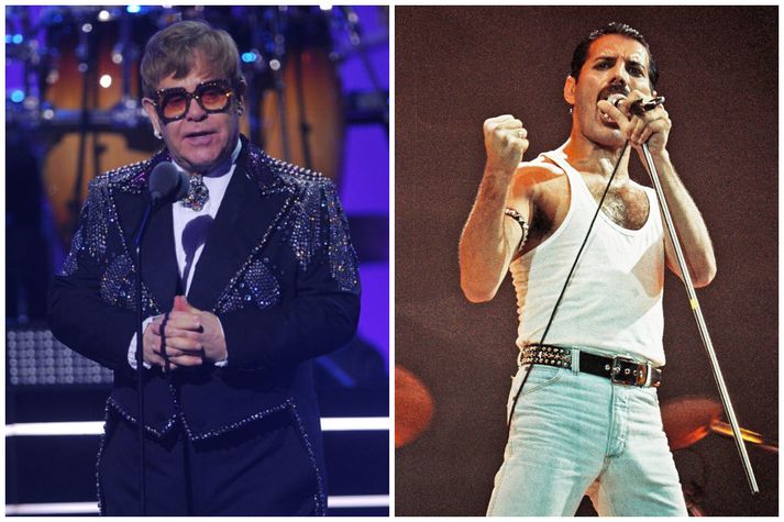 Elton John og Freddie Mercury var vel til vina.