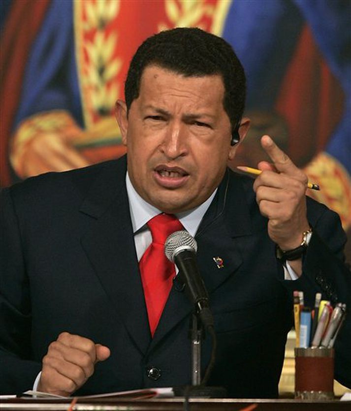 Hugo Chavez, forseti Venesúela.