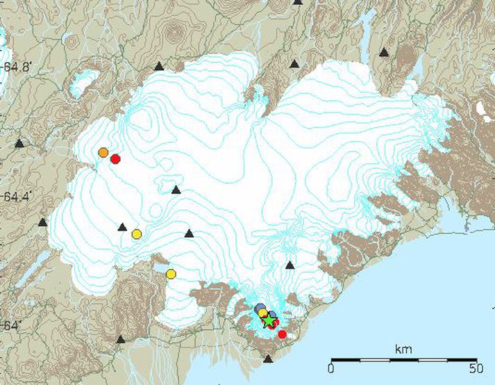 Skjálftinn fannst í Öræfum.