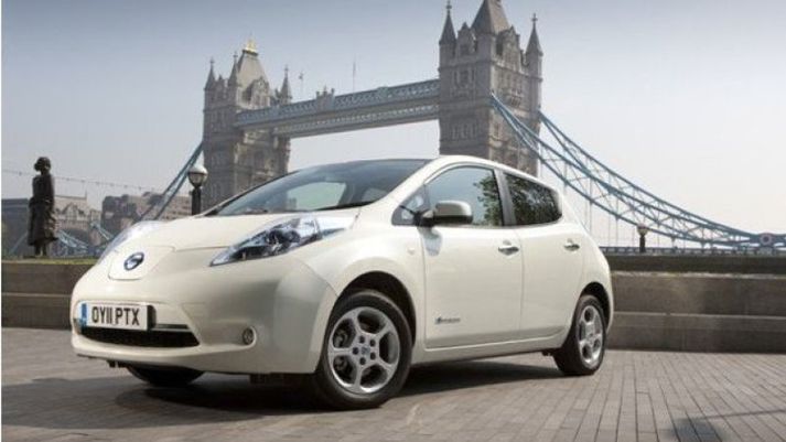 Nissan Leaf í London.