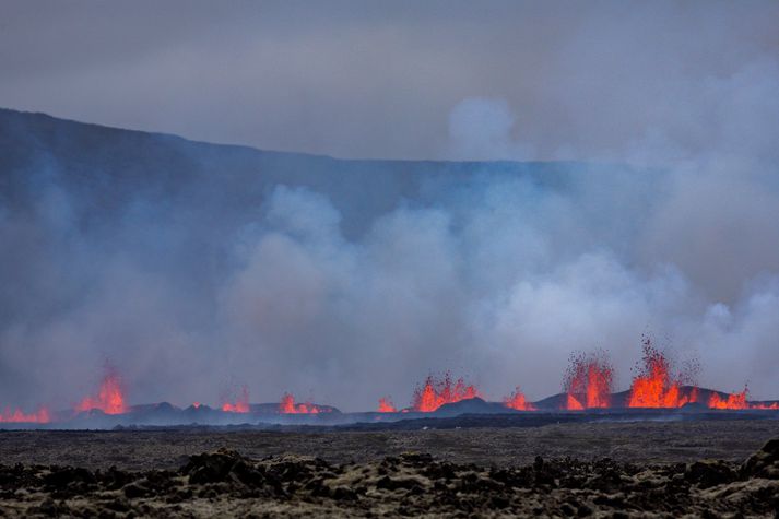 Frá gosstöðvunum.