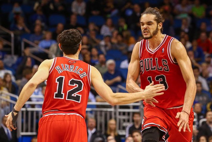 Joakim Noah var flottur í liði Bulls í nótt.