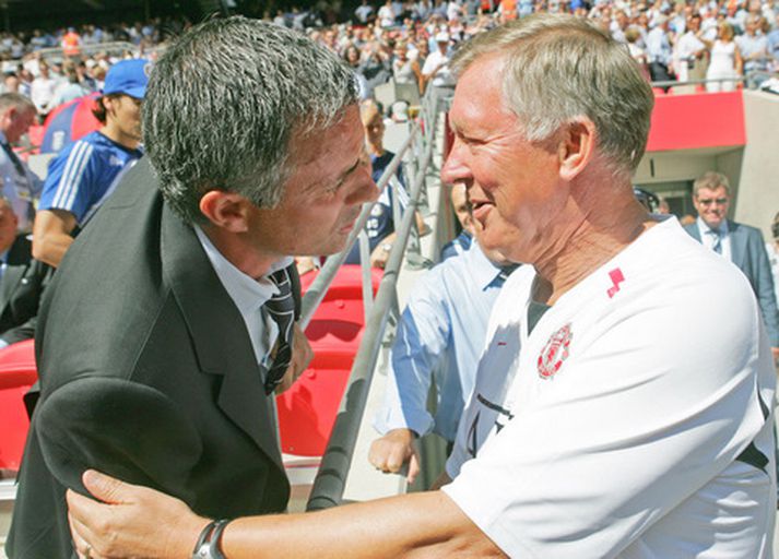 Jose Mourinho og Alex Ferguson þekkjast vel úr enska boltanum.