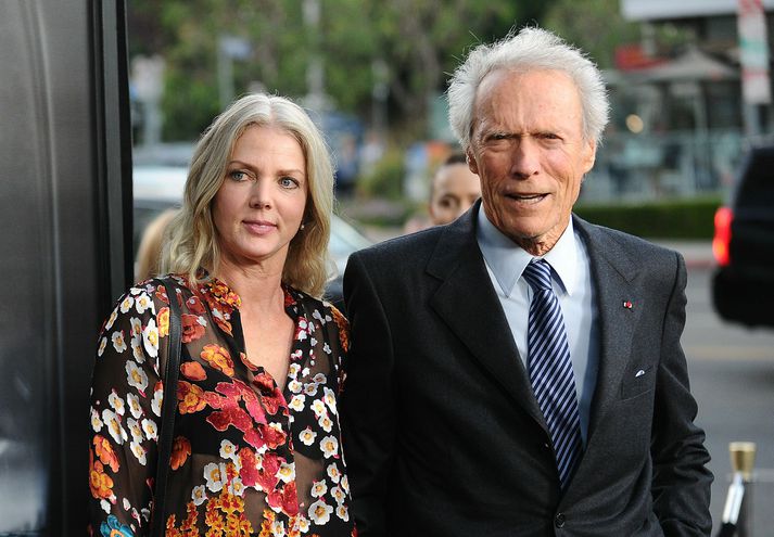 Clint Eastwood og Christina Sandera í Los Angeles í september árið 2016.
