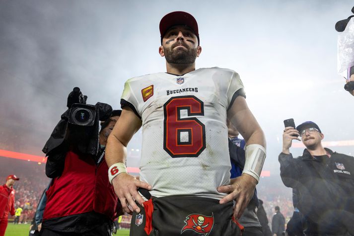 Baker Mayfield sakar föður sinn um að stela af sér meira en einum og hálfum milljarði króna.