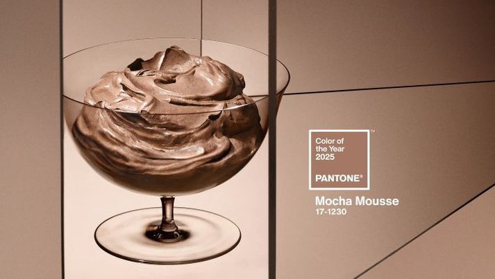 PANTONE 17-1230 Mocha Mousse er litur ársins 2025.