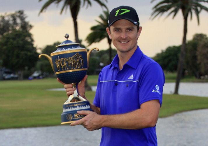 Justin Rose tekur vafalítið vænt stökk upp heimslistann eftir sigurinn í gær.