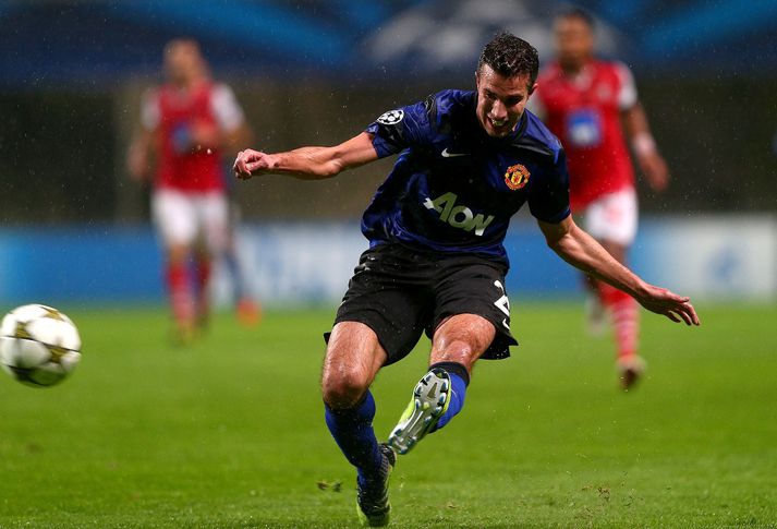 Van Persie jafnar hér leikinn fyrir Man. Utd í kvöld.