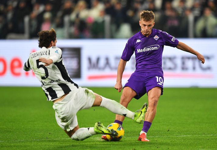 Albert Guðmundsson var í byrjunarliði Fiorentina í dag.