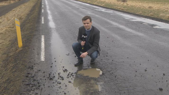 Ástandið á Biskupstungnabraut er bágborið