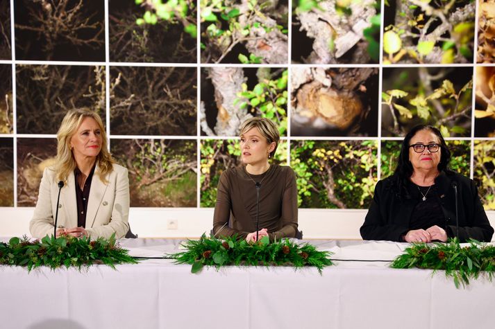 Þorgerður Katrín Gunnarsdóttir, Kristrún Frostadóttir og Inga Sæland.